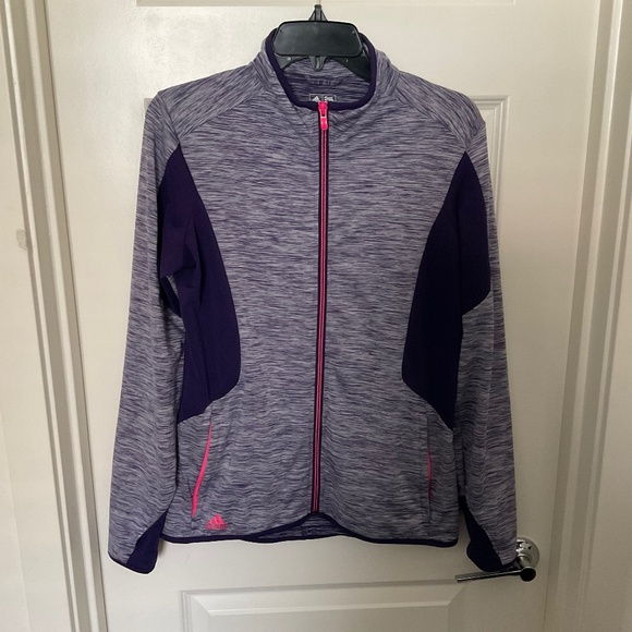 Adidas Golf Puremotion Purple Space Dye Full Zip Jacket - Size Medium - Picture 1 of 9